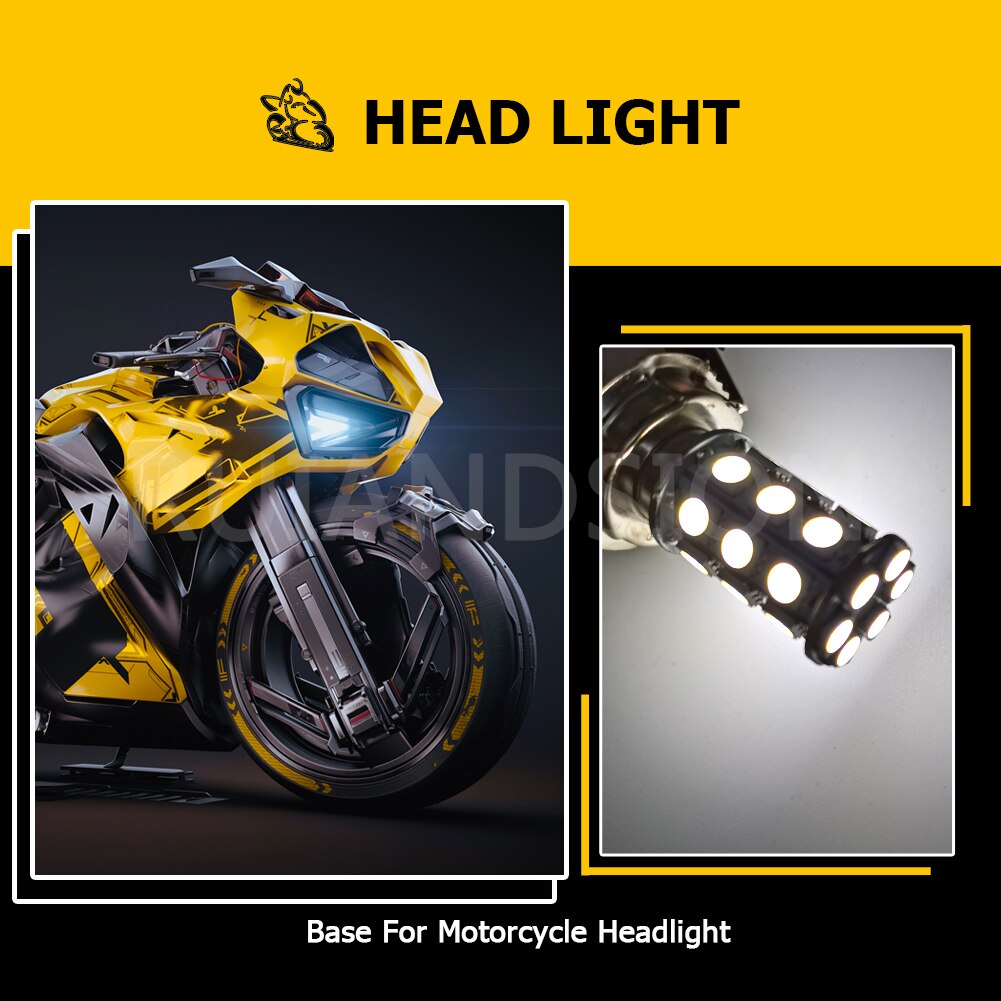 2 pièces P26S LED moto rcycle Phare Ampoule DC 6 V 12 V 8 W 720LM 6000 K moto lumière 5050 27SMD Scooter Accessoire moto rbike lampe frontale