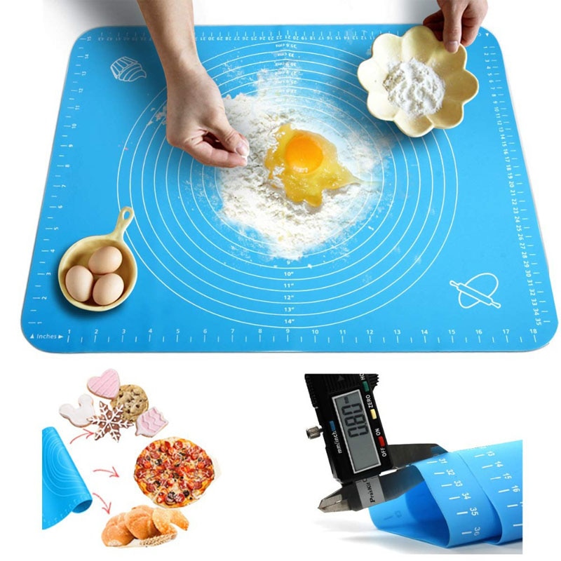 Siliconen Bakken Mat met schaal hittebestendig kneden Deeg non-stick pad Kneden noedels mat Oven Food Grade liner