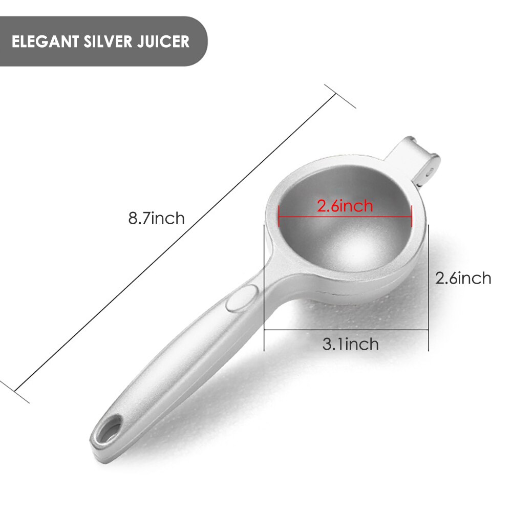Aluminium Alloy Manual Juice Squeezer, Fruit Juicer Hand Squeezer, Easy Use Heavy Duty Lemon Citrus Juicer Kitchen Accessories: sliver