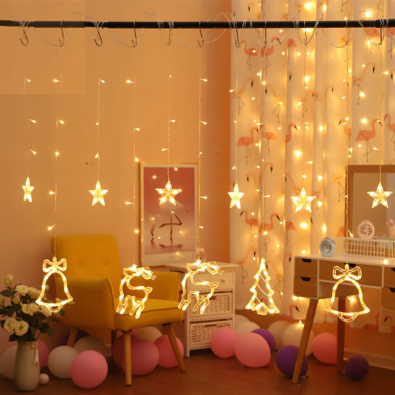 Moon Star Lamp LED Light String Christmas Lights Decoration Light Festoon Curtain Lamp Window Wedding Party Fairy Lights