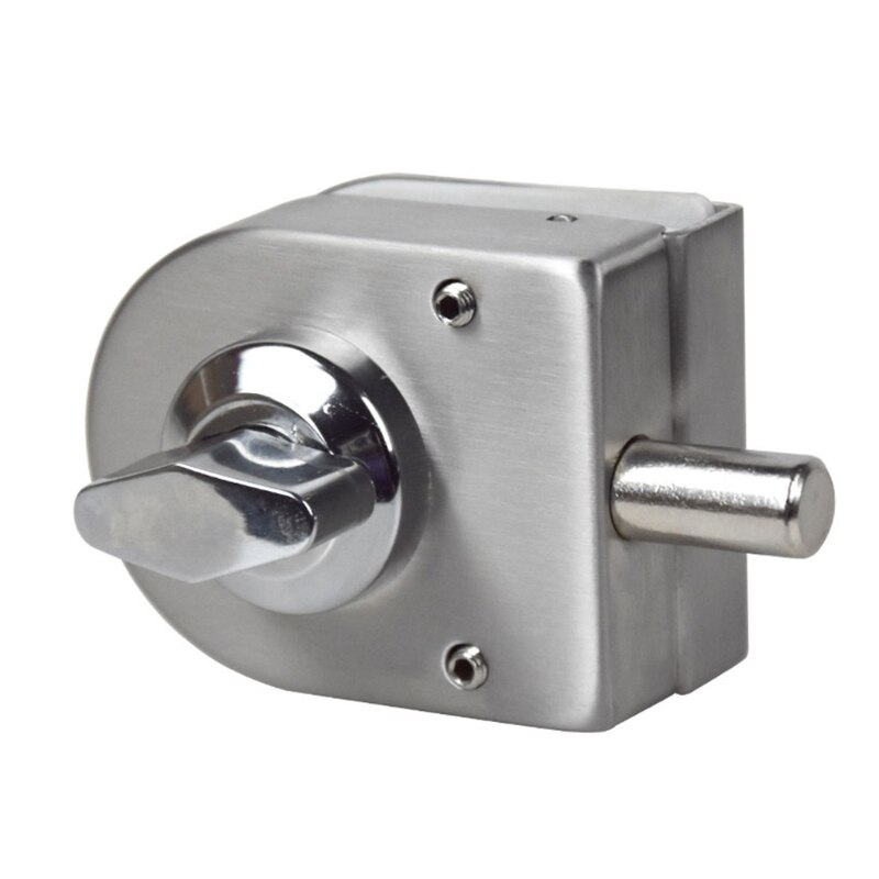 Stainless Steel Glass Door Lock Floor Latch Lock Bolt Ground Lock for Bathroom Toilet Shop Glass Doors