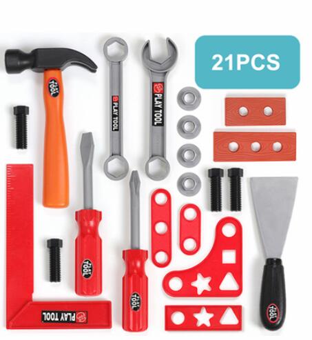 21-54 stücke Garten Werkzeug Spielzeug freundlicher vorgeben Spielen Werkzeugkasten einstellen Simulation Bohrer Schraubendreher Reparatur Werkzeug Bausatz Haus Spielen spielzeug: 21Stck einstellen