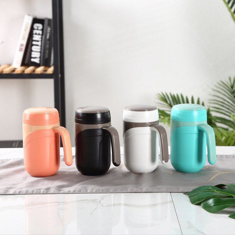 Termo de cerámica a prueba de fugas para uso en el hogar, taza de café aislante, para oficina, té, con mango, 380ml