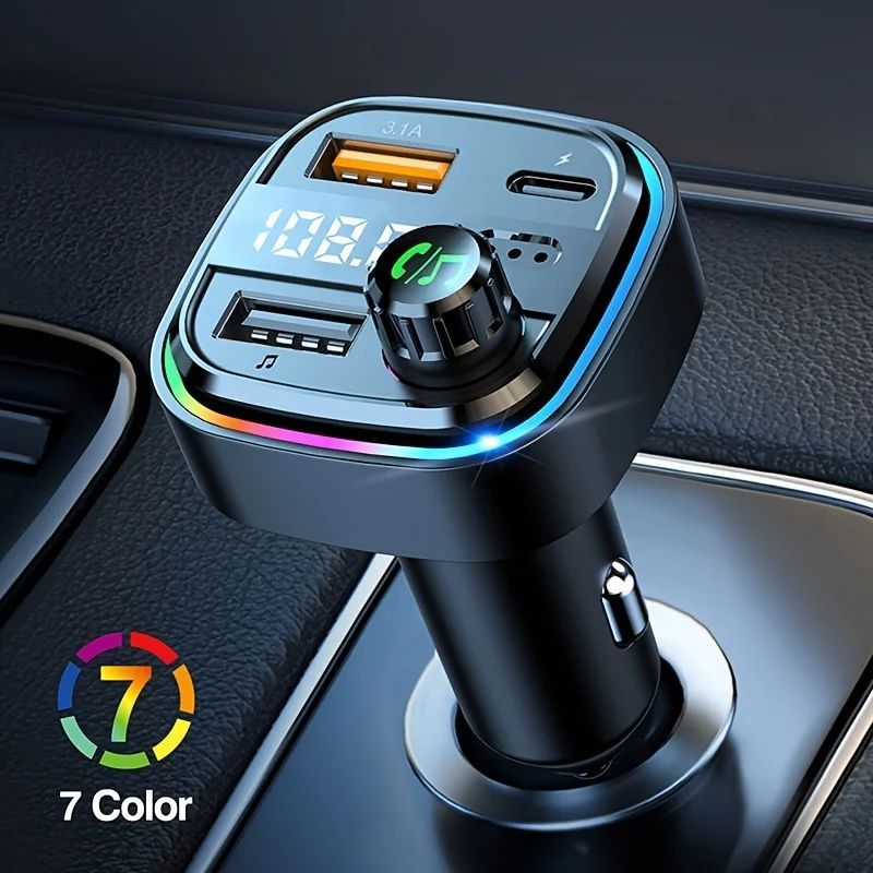 Bluetooth 5.0 FM-Transmitter Freisprecheinrichtung Autoradio Modulator MP3-Player mit 22,5 W USB Super Quick Charge Adapter für Auto