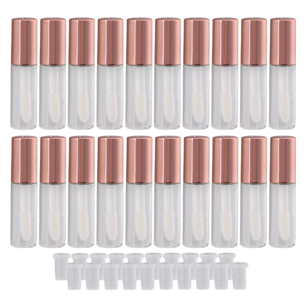 Tube vide en plastique transparent pour brillant à lèvres, contenant de 1.2ml pour Gloss, pour baume à lèvres, outils de maquillage cosmétique avec bouchon, 20 pièces
