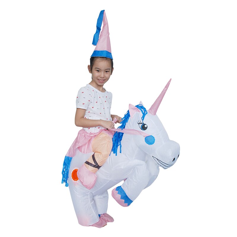 KOOY Factory Outlet Child Kids Funny Fancy Dress Inflatable Unicorn Costume Pegasus Costumes Party Dress up Animal