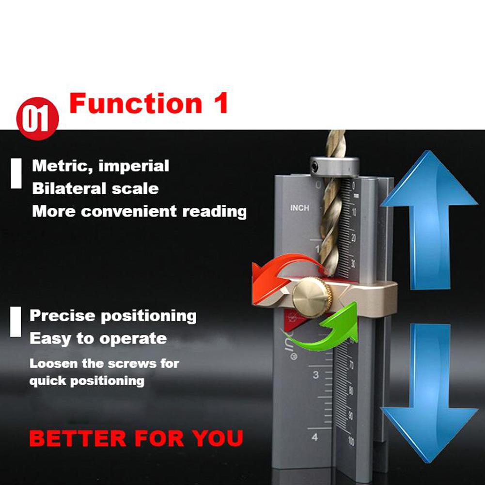 Newest Multi-functional Woodworking Tools Saw Table Height Gauge Drill Angle Measurer High Precision Rule Measuring Tools