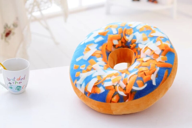 Doughnut mad plys pude sjov chokolade sofa sæde pude jule donuts pude xmas kid legetøj fyld hviler bilmåtter: 6
