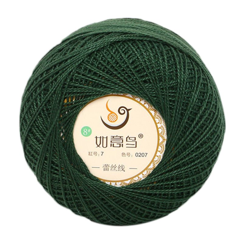 50g Thin DIY Cotton Lace Yarn Candy Color Crochet Hand-Woven Silk Light Thread F3MF