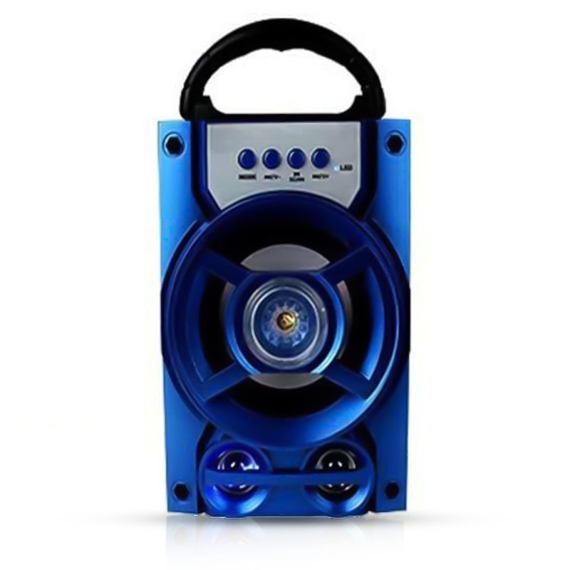 Altoparlante portatile Wireless sistema audio Stereo per bassi a denti blu con supporto per altoparlanti a luce Led TF Card Radio FM viaggi all&#39;aperto