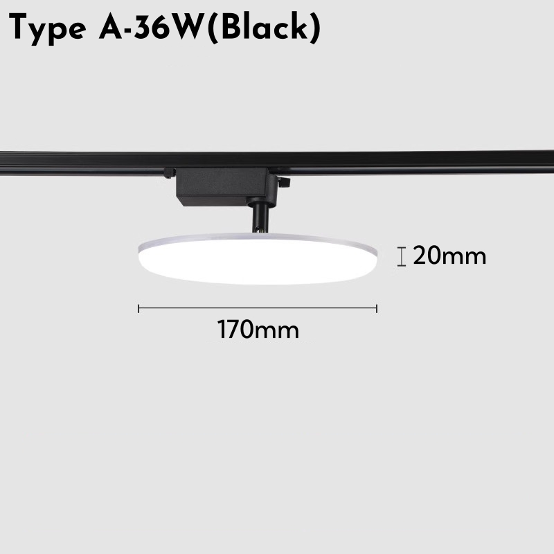 Ultradunne Ronde LED Spoor Licht 24W 36W 50W Draaibare Plafond Rail Lampen Foyer Kledingwinkel kantoor Indoor Vullen Spoor Verlichting: Donkergroen / zwart