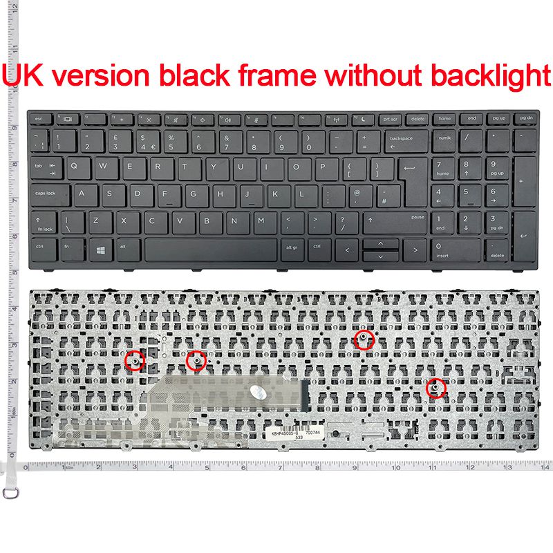US/SP/UK laptop keyboard for HP Probook 450 G5 455 G5 470 G5 650 G4 650 G5 English black keyboard Backlit: RED