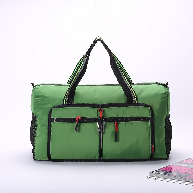 Yinjue Handtas Reistas Bedekt Met Trekstang Weekend Organizer Korte Genoeg Grote Capaciteit Opvouwbare Buiten Bagage Tas 1015: green