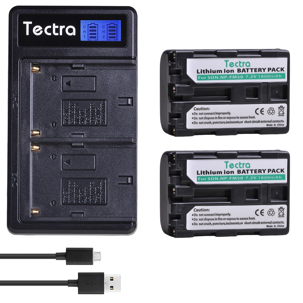 3pack NP-FM50 NPFM50 NP FM50 FM50h Batteries+LCD Dual Charger for Sony NP-FM51 NP-FM30 NP-FM55H DCR-PC101 A100 Series DSLR-A100: 2battery and charger