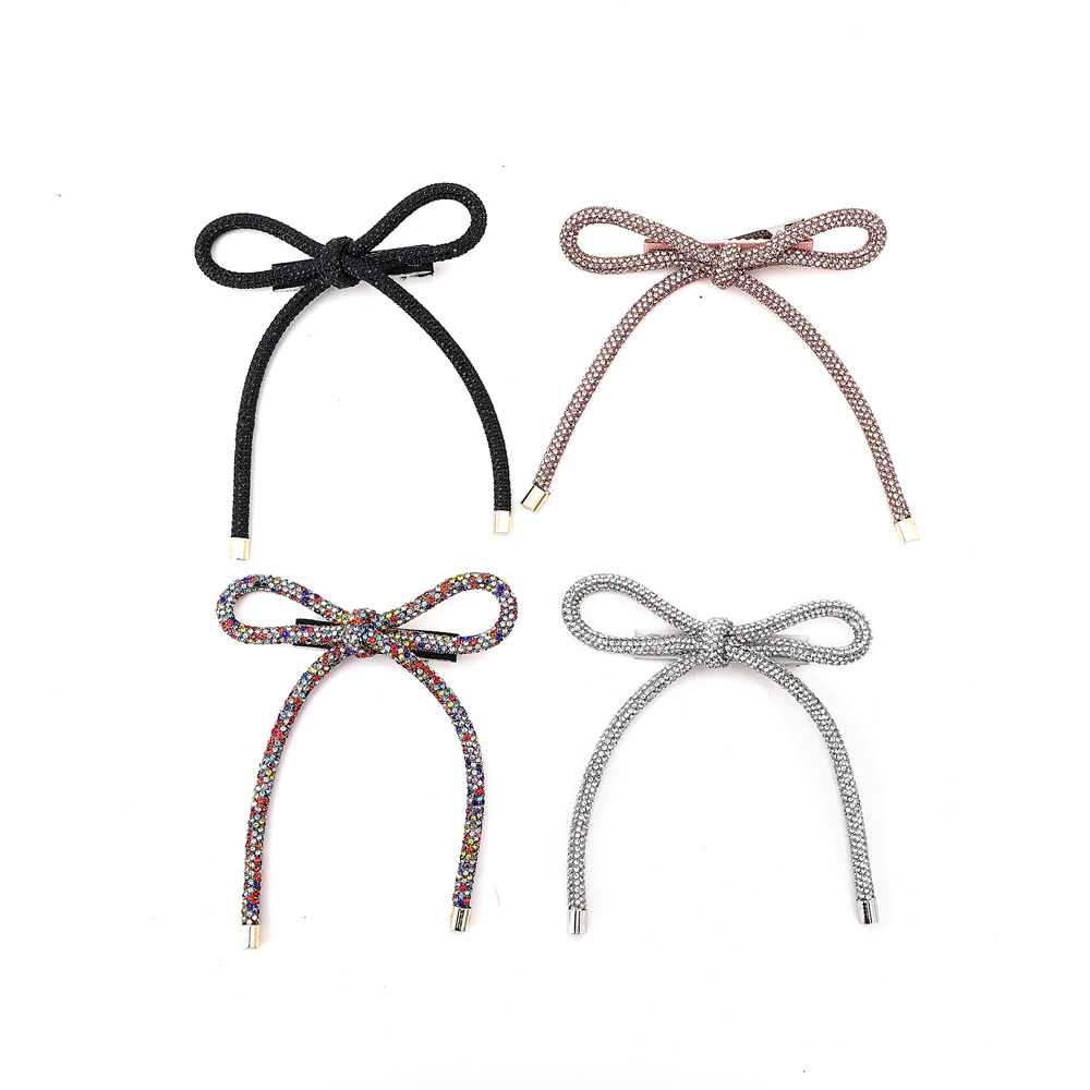 Nueva , nueva diadema con tubo de perforación para niñas, accesorios para el cabello con piedra brillante, accesorio para el cabello, clip para bebé, diadema con lazo para niña