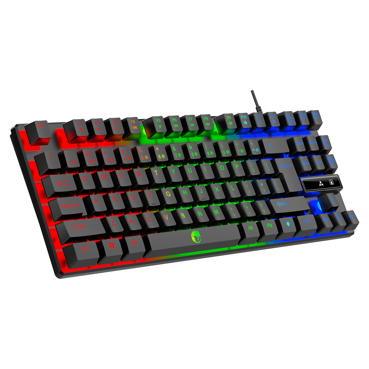 Leikui k87 Ergonomic Wired Keyboard，Mechanical Feel, Clear Tones for PC/Laptop/Windows/Mac