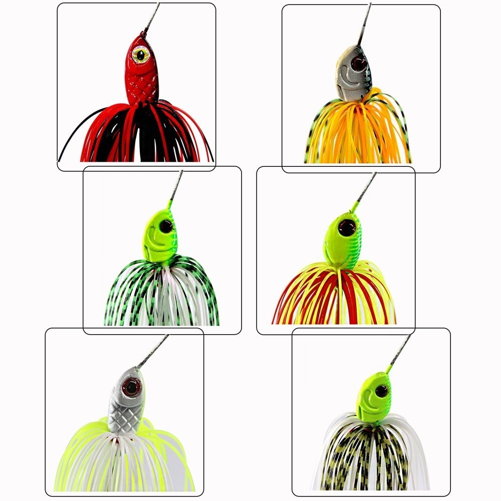 Hyaena 6Pcs Hard Vissen Spinners Metalen Spinnerba... Grandado