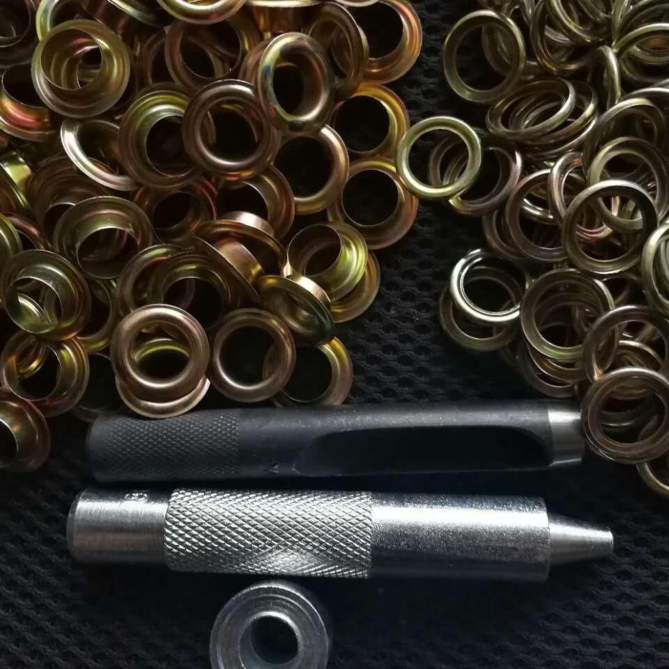 100pcs/lot Metal Silver Golden Banner Grommet Eyelets DIY Advertisement Grommet Eyelet + 1set Fixing Tool