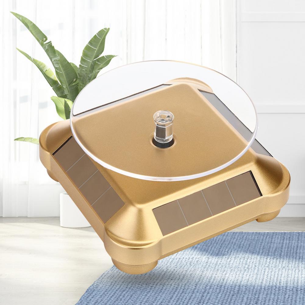 Solar Powered Electric Rotation Display Stand Turntable Video Shooting Platform Live Dynamic Rotating Shooting Table Props