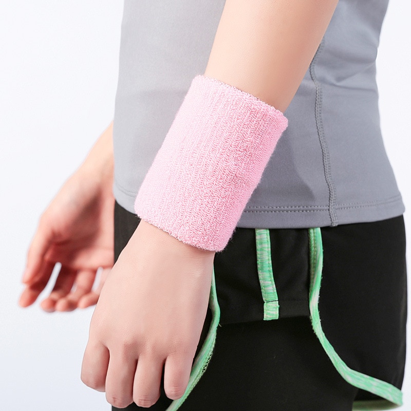 1pc armbånd sports-svedbånd let at tørre åndbart håndbånd sved håndledsstøtte bøjle omslutter vagter til gym volleyball