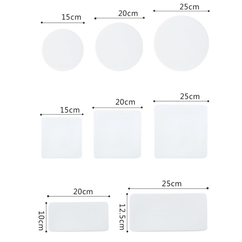 Ceramic Japanese Sushi Pizza Plate White Porcelain Cake Bread Tray Kitchen Dessert Plate Baking Tableware