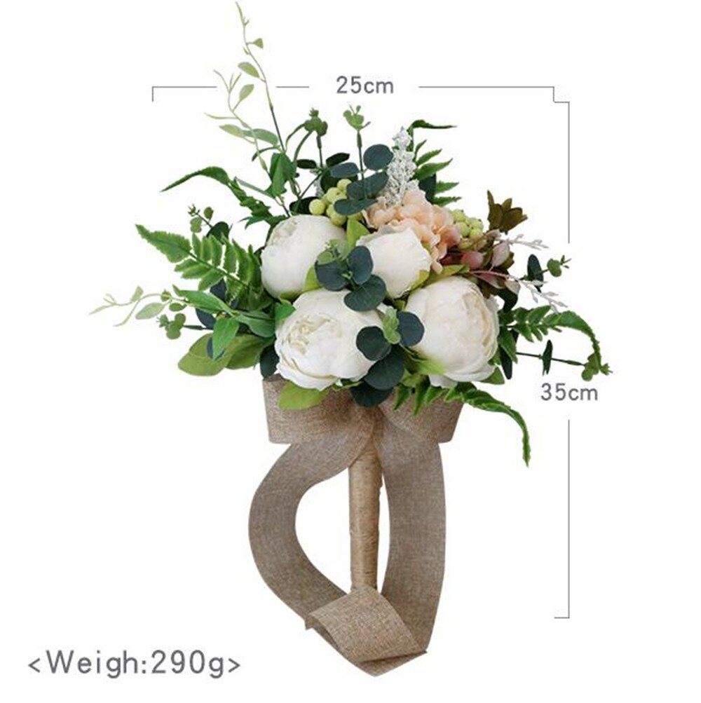 Sesthfar Bruidsboeket Pioenen Rose Elegante Boho Eucalyptus Bruidsboeketten Met Pioen Groen Bruidsmeisje Boeket Bloemen