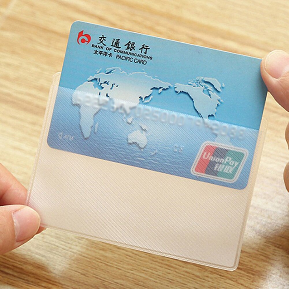 Waterdichte Transparante Pvc Card Cover Siliconen Plastic Kaarthouder Credit Cards Holder Bank Card Id Kaarthouder Bus Card Case
