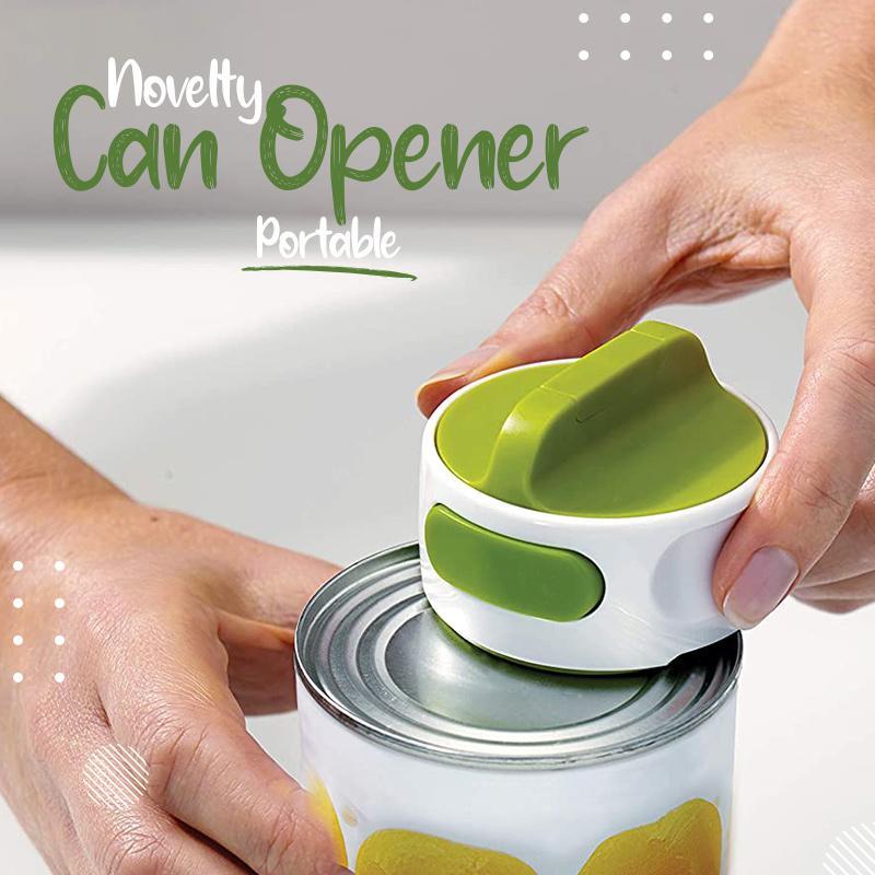Abridor de latas Manual portátil, herramienta de cocina compacta para abrir latas de cerveza, tarro abierto de seguridad, fácil de girar