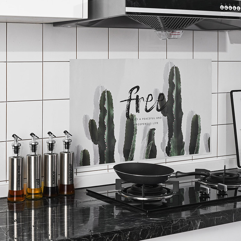 Olie-proof sticker voor hittebestendig aluminiumfolie keuken muurstickers