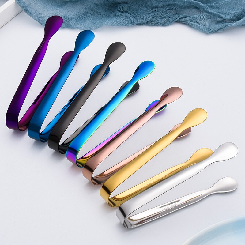 1pcs Ice Clip Ice Tong Bread Food BBQ Clip Multicolored Sugar Tongs Small Ice Tongs Ice Cooling Ice Cube Small Kitchen Tongs