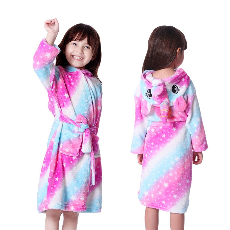 Peignoir Enfant 3D Tigre Polaire - Robe De Nuit Salon Garçons/filles 100% Polyester