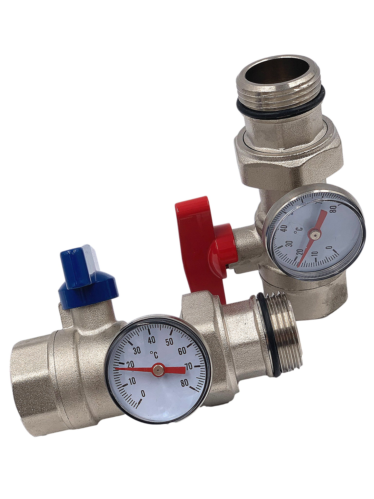Boden heizung verteiler Ball ventil mit Thermometer Winkel ventil alle Durcheinander