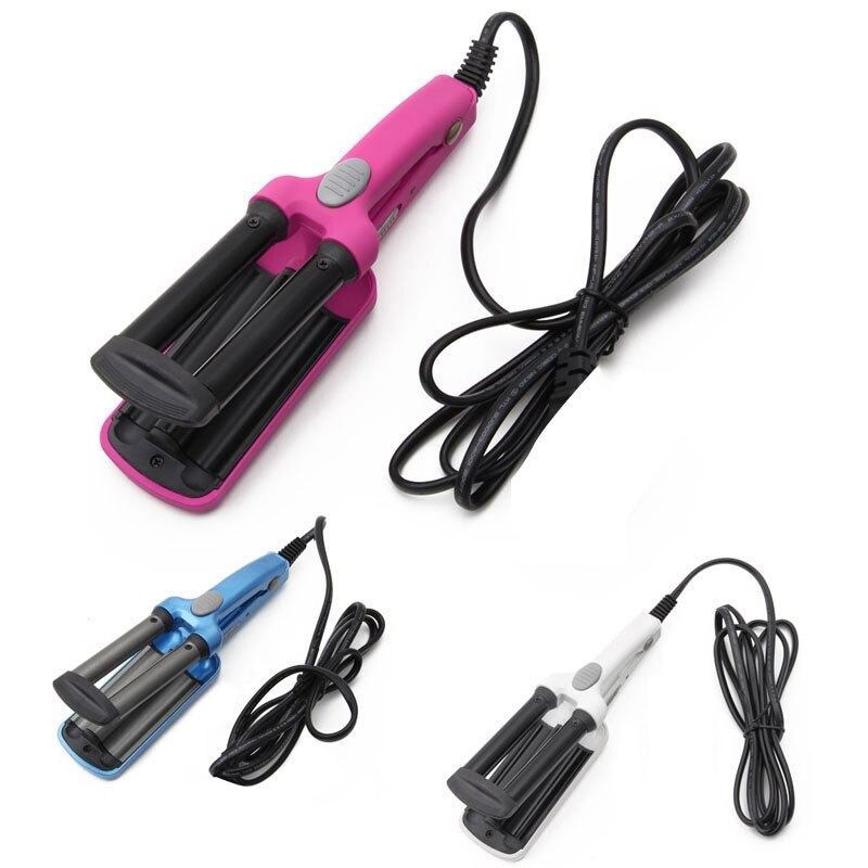 Mini Ceramic Hair Crimper Curler Curling Iron Tong Waving Wand Roller Salon