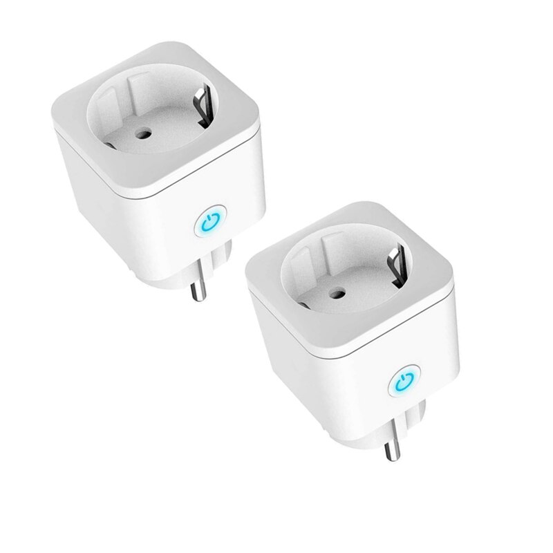 Smart Wifi Plug Adapter 16A Eu Remote Voice Control Power Monitor Stopcontact Timing Functie Werk Met Alexa Google Thuis tuya: 2pieces