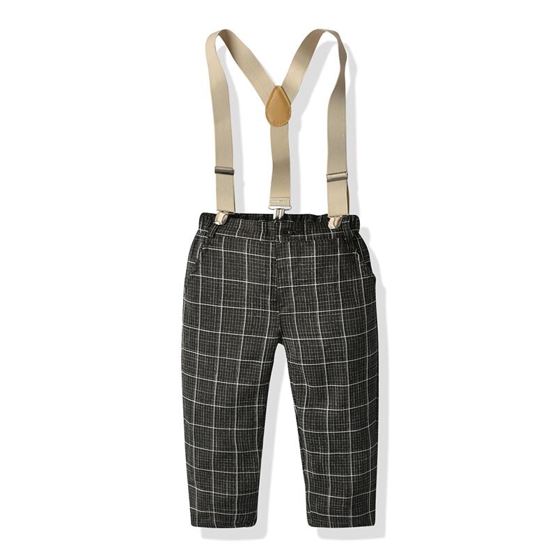 Toddler Baby Boy Dress Infant Kids abiti formali camicia papillon + pantaloni bretelle Set bambini Gentleman matrimoni abiti da festa