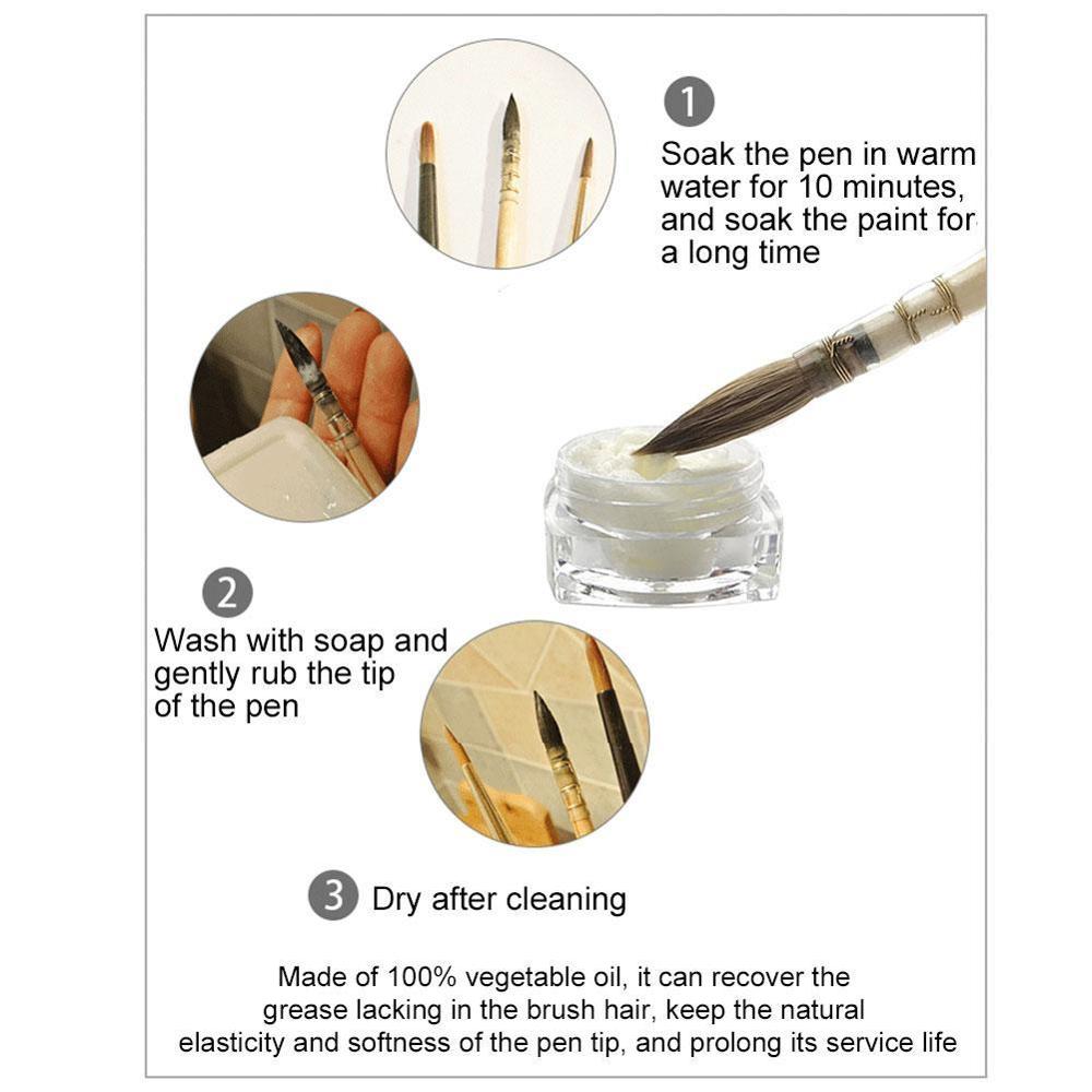 5G Penseel Onderhoud Reinigingsmiddel Aquarel Cleaner Levert Kunstenaar Borstel Student Transparante Verf W1Q3