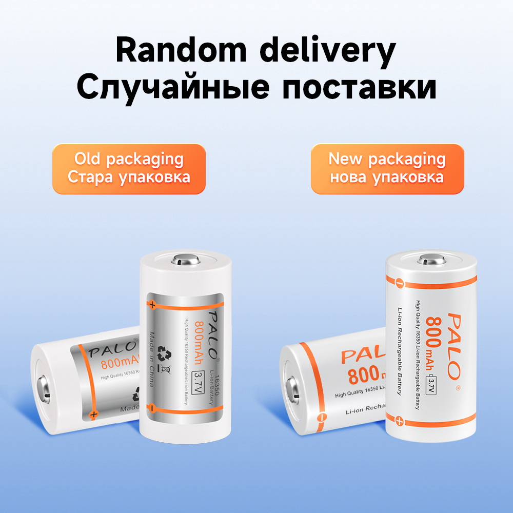 PALO CR123A Batteria 800mAh 3.7V Li-ione Ricaricabile RCR123 16340 Batterie per Torcia A portato 16340 16350 CR123A Batteria