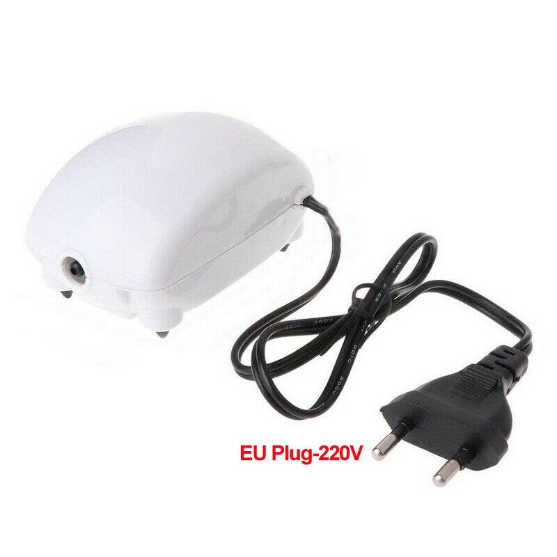 Ultra Low Noise Aquarium Luchtpomp Fish Tank Mini Air Compressor Zuurstof Pomp Aquarium Aquarium Zuurstof Pomp: EU Plug