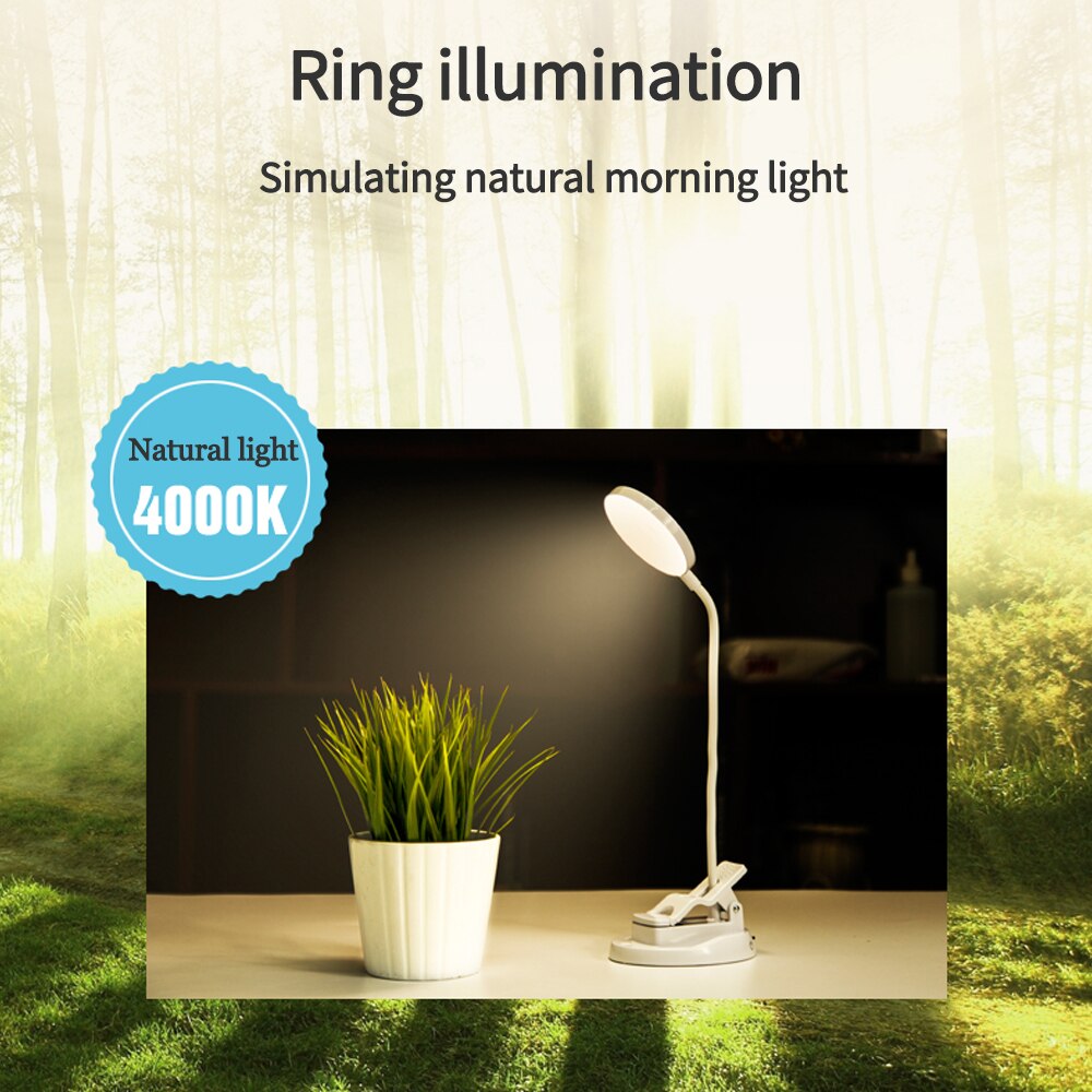 LED Make Up Mirror Light Desk Table Lamp USB Vanity Makeup Mirror Lights Dressing Lighting Dimmable Reading Room LED Clip Lamp