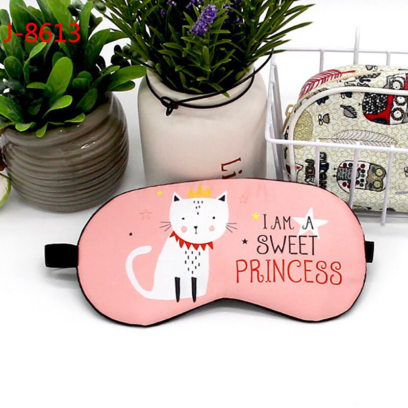 Dessin animé masque de couchage drôle Eye patch masque de sommeil mignon coton cache-yeux voyage oeil bande aide au sommeil enfants bandeau: 13