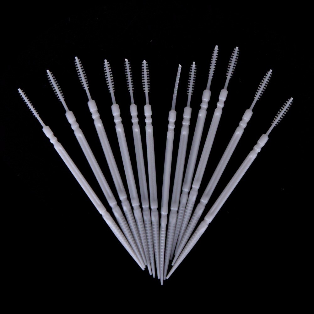 Toothpicks White 150Pcs/lot Practical Clean Tooth Floss Double Head Hygiene Dental Plastic Interdental Brush