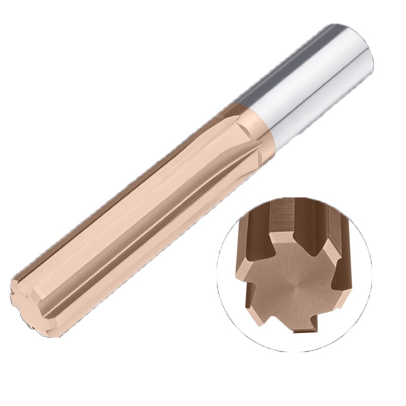 ÜBER Vhm Maschine Reibahle Wolfram Stahl Gerade Slot Beschichtete Gerade Schaft Cutter 6 Flöten H7 3-12,5mm