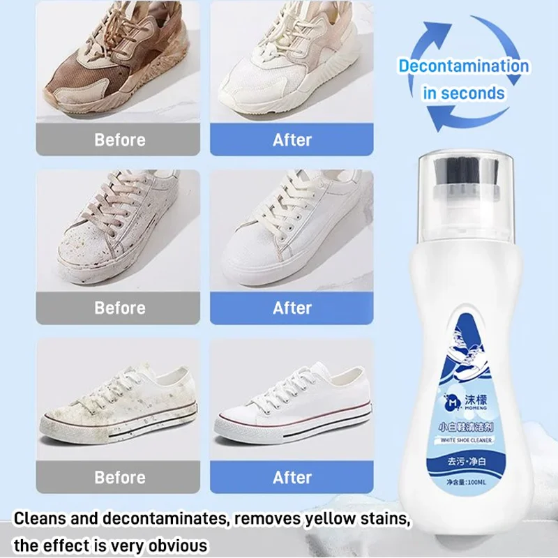 White Shoe Cleaner Shoes Whitening CleanerSneaker Household Cleaner Strong Decontamination Foam Type Dry Cleaning Agent
