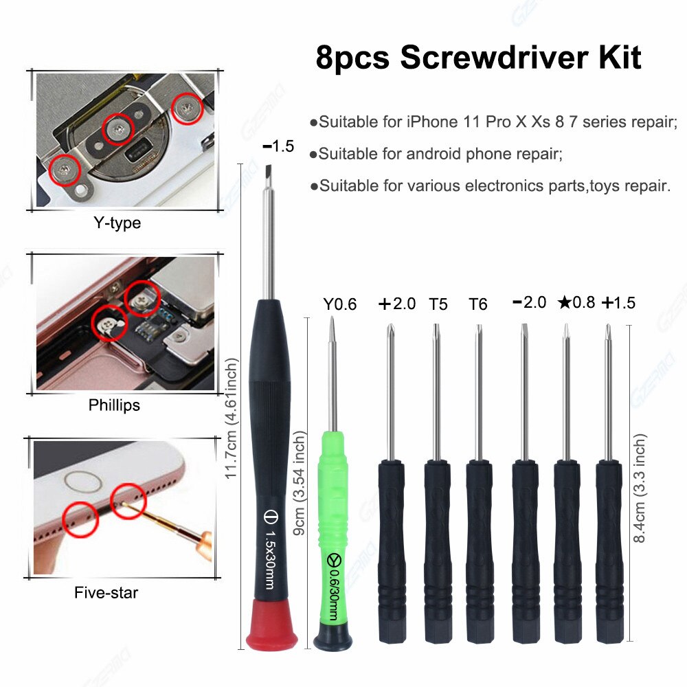 Smartphones Repair Tools Set 24 in 1 Mini Screwdriver Screen Opening Tools Kit For iPhone iPad Cell Phone DIY Fix