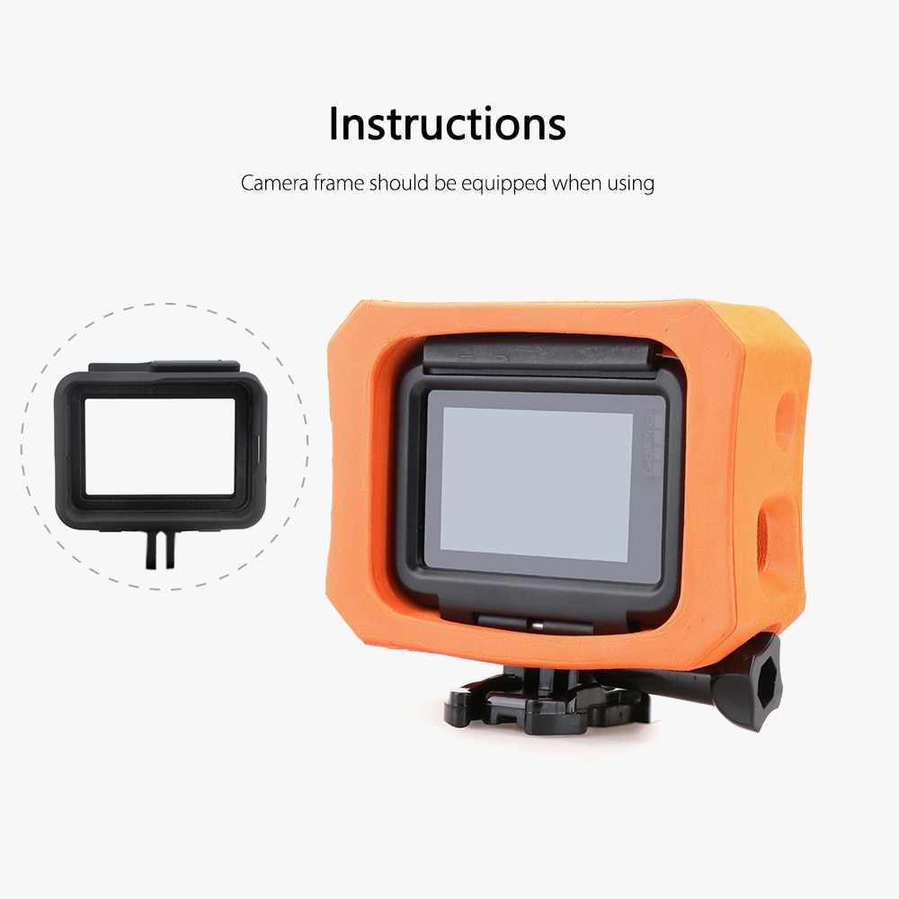 Vamson pour Go pro étui de protection Orange flotteur housse pour GoPro Hero 7 6 5 noir 7 argent blanc étanche étui accessoire appareil photo