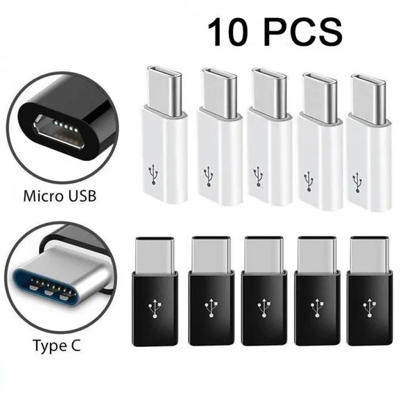 1/5/10szt Adapter Micro USB żeński na męski typu C do smartfonów z systemem Android Tablet USB typu C na złącze Micro USB: Różowy