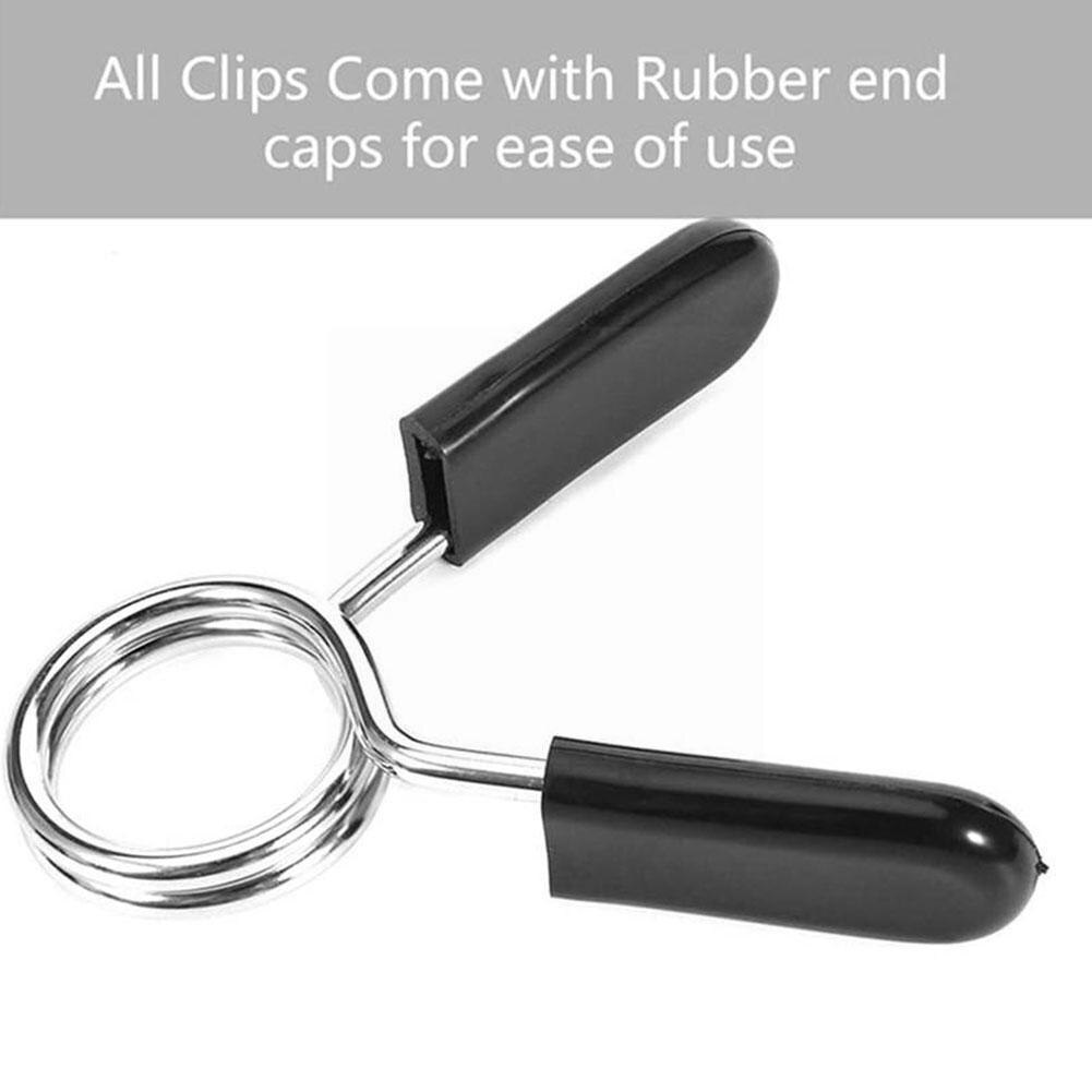 Barbell Buckle Clamps - Olympic 2-Inch Plastic Collars With Quick-Release For Dumbbell & Barbell Security (1 Pair)