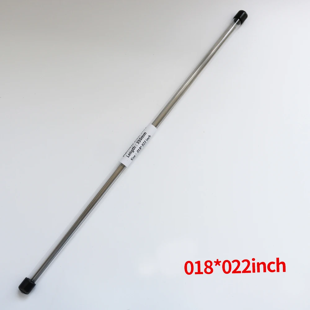 10 unids/pack ortodoncia SS alambre recto de acero inoxidable redondo Rectangular: Oro