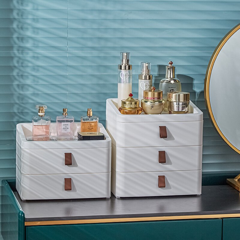 1Pc Multi-layer Plastic Drawer Storage Box Dust-proof Desktop Cosmetics Container Sundries Organizer