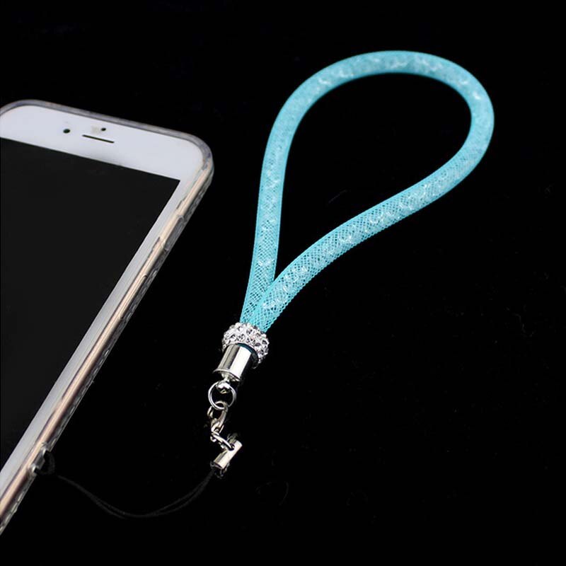 Rhinestone Visnet Lanyard Flash Boor Mobiele Telefoon Lanyard Crystal Diamond Visnet Opknoping Keten Lanyard